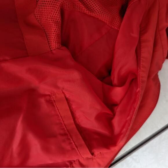 Vintage Bright Red Raincoat Windbreaker by Cherokee Size S - Picture 8 of 10